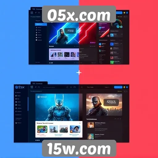 Evolução da interface do usuário no 05x.com